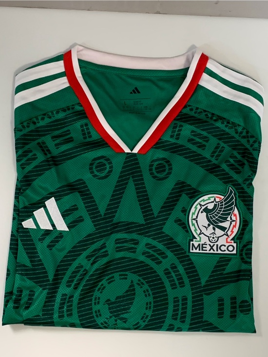 adidas Other - adidas Green Mexico Soccer Jersey with Aztec Graphic
